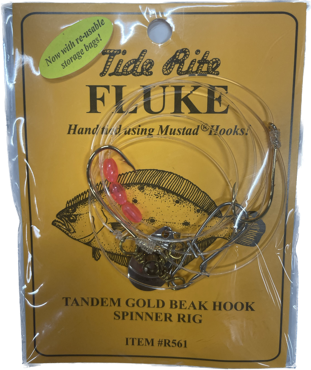 Tide Rite Fluke Tandem Gold Beak Hook Spinner Rigs – Charter
