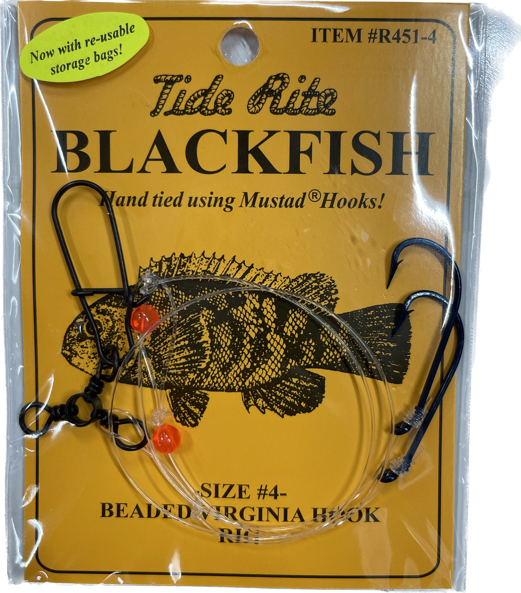 Tide Rite Fishing Rigs Tide Rite Blackfish Size #4 Beaded Virginia Hook Rigs – Charter Tackle Corp