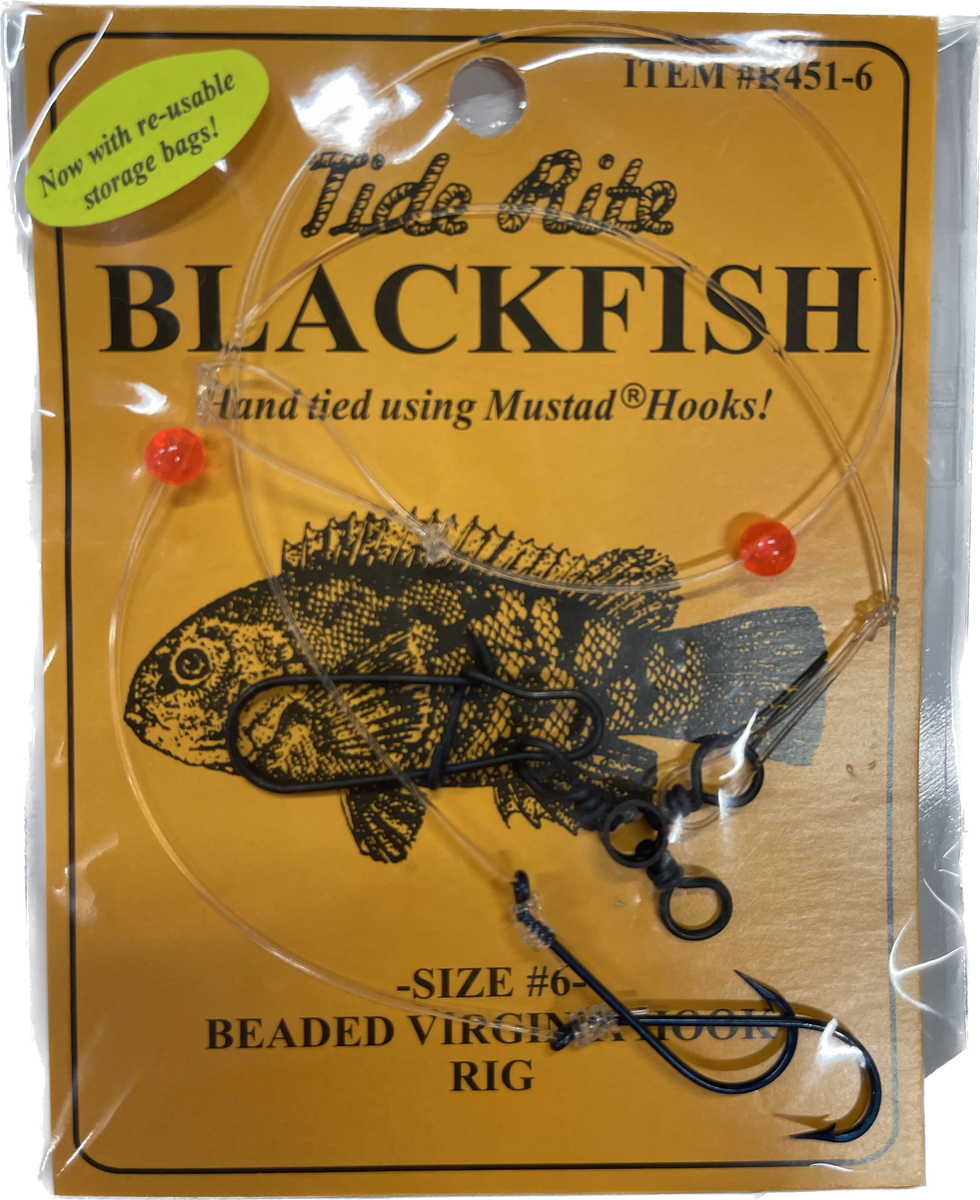 Tide Rite Blackfish #6 Beaded Virginia Hook Rigs – Charter Tackle Corp
