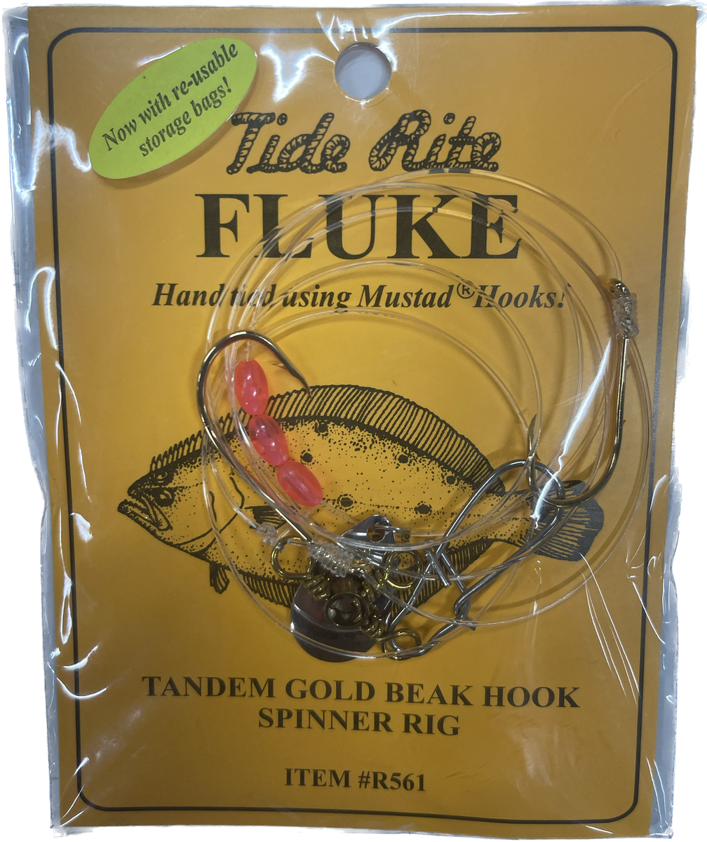 Tide Rite 749 Tide Rite Fluke Tandem Gold Beak Hook Spinner Rigs – Charter Tackle Corp