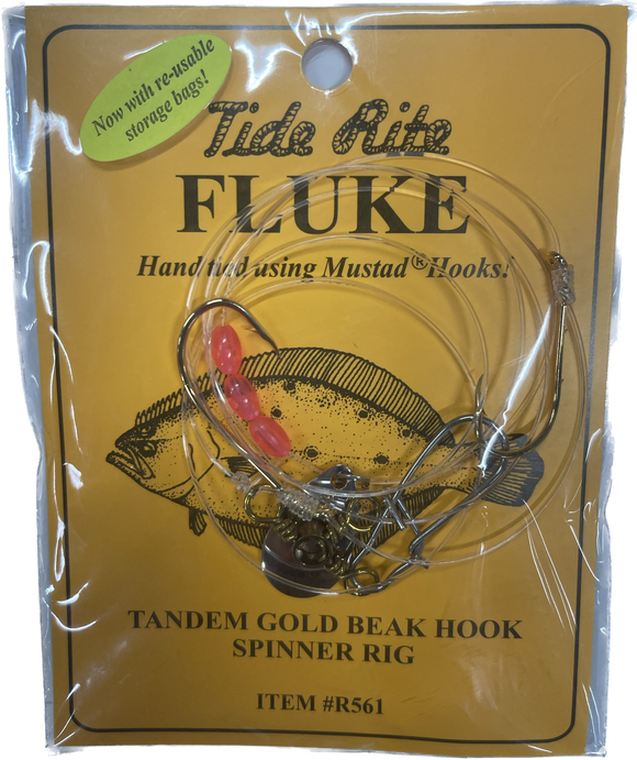 fluke tackle box Tide Rite Fluke Tandem Gold Beak Hook Spinner Rigs – Charter Tackle Corp