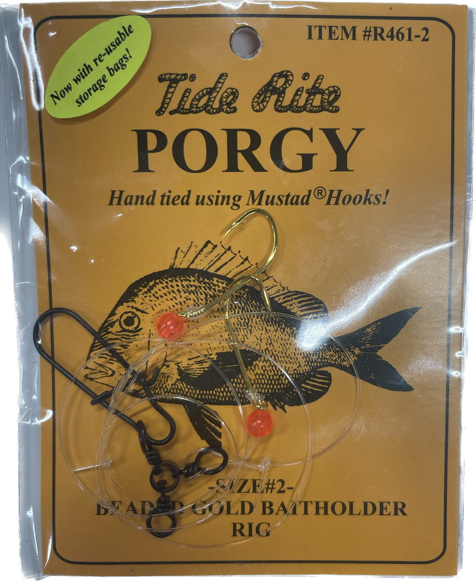 Tide Rite Porgy Size #2 Beaded Gold Baitholder Rigs – Charter Tackle Corp
